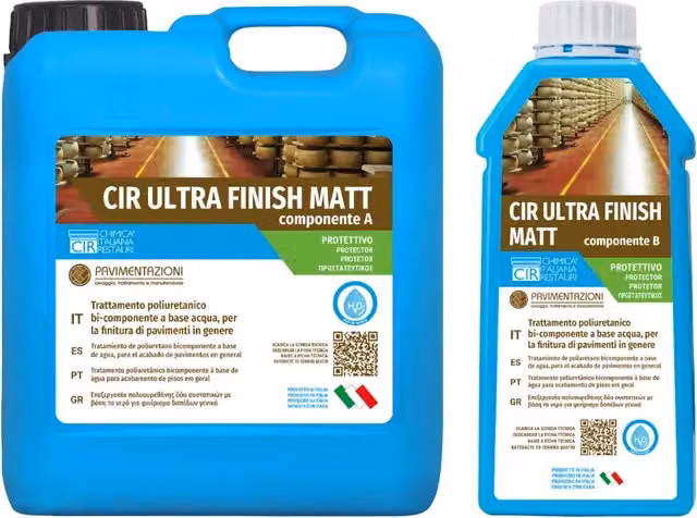 finitura bicomponente effetto satinato pavimenti ultra finish matt da litri 4,15 + 0,85