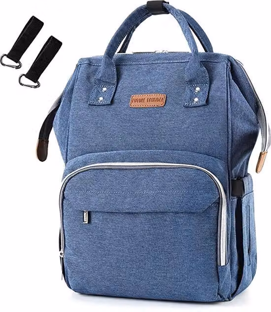 Borsa a tracolla impermeabile per asciugamani e neonati in PVC blu senza marca