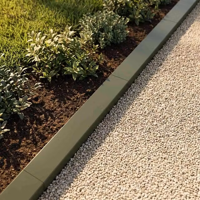 Profilo di copertura per giardino 10 pz 100 x 10 x 5 cm Acciaio 8013042