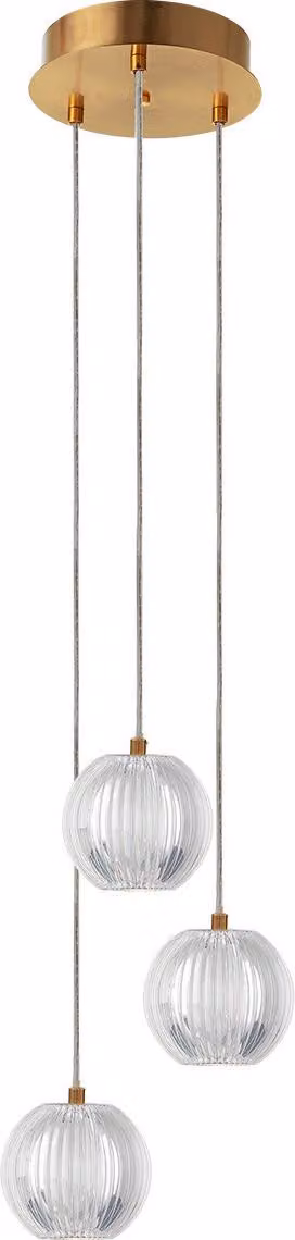 Lampada a sospensione LED BRILLANT dorata 11 W 1080 lm in metallo, dimensioni: 145 x 23,5 x 10,5 cm, IP20, Light Prestige