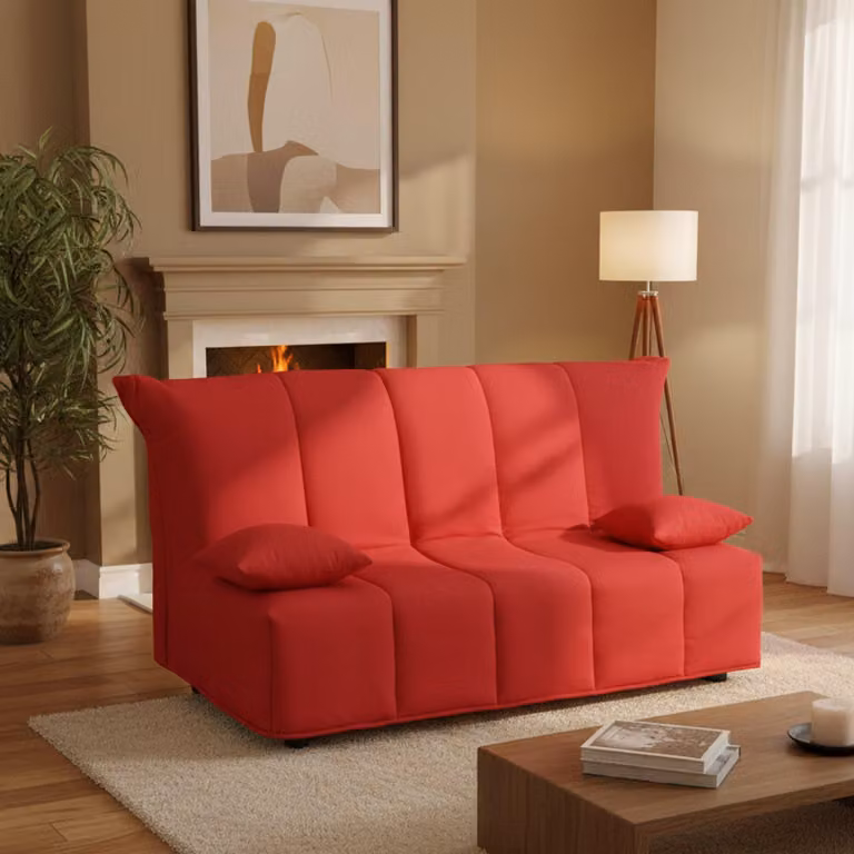 Talamo Italia Divano Letto 2 Posti Ariska 90x125 cm Nero, Sfoderabile di Apertura a Carrello Italy