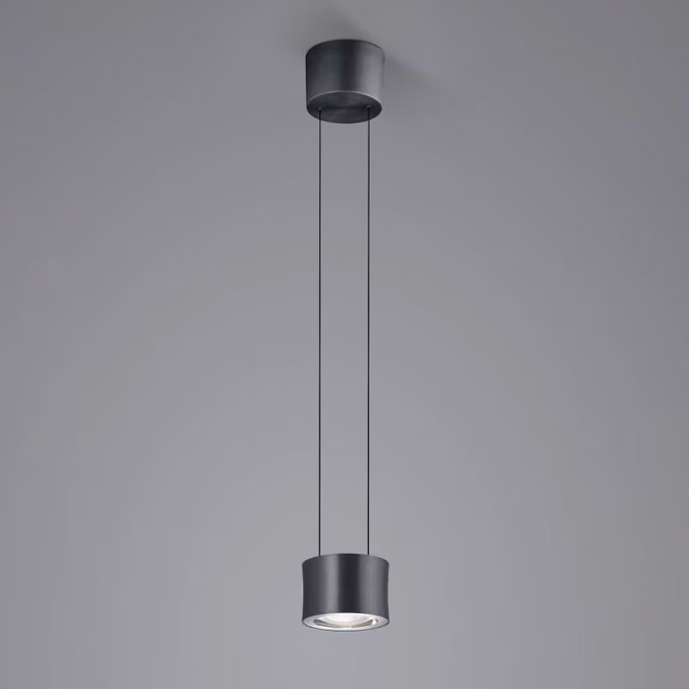BANKAMP Impulse Flex LED a sospensione 1 luce nero Flex, dimmerabile, Nero, Soggiorno / Sala da pranzo, Alluminio, Moderno
