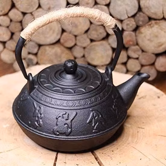 Teapot TEASOUL in acciaio inossidabile e ghisa nera da 500 ml con infusore per tè puer e oolong