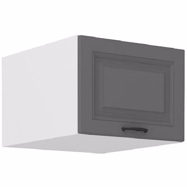 Armadietto superiore con anta a battente SOPHIA - larghezza 50 cm, grigio / bianco