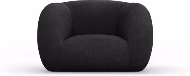 Poltrona Essen Cosmopolitan Design in bouclé nero per il tuo living room