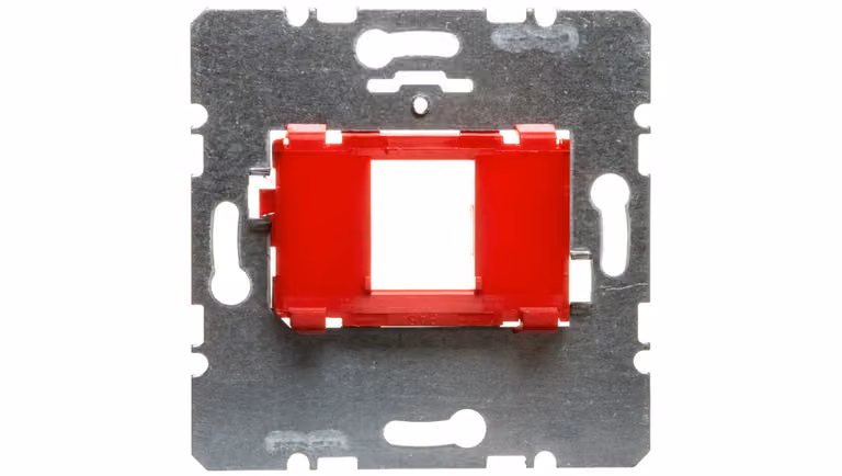 Berker R.1/R.3 Piastra di supporto singola con elemento di bloccaggio rosso 454001