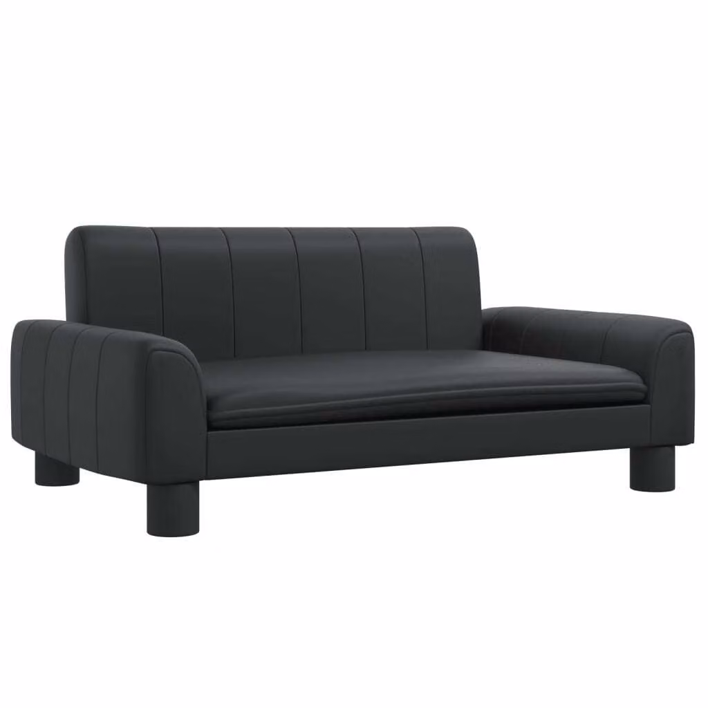 Lettino per Cani Nero 70x45x30 cm in Pelle finta