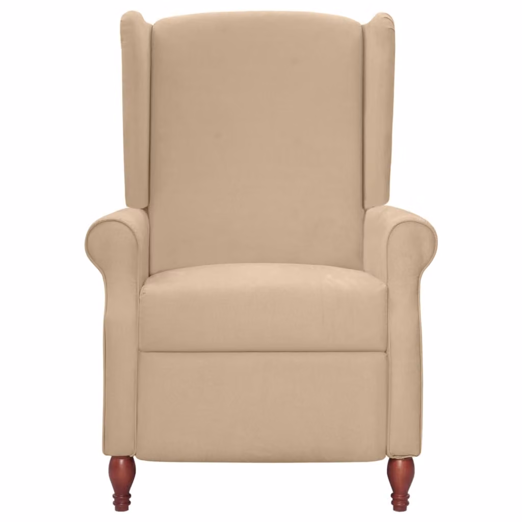 vidaXL Sedia per massaggi in tessuto microfibra taupe