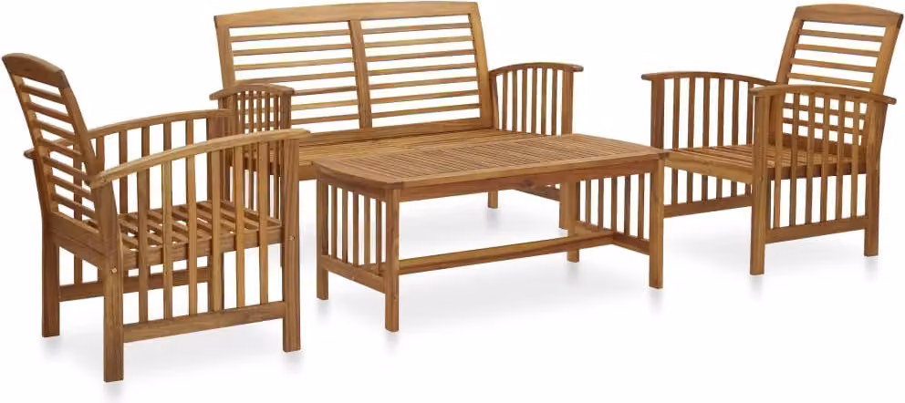 Maison Exclusive - Set Divani da Giardino 4 pz in Legno Massello di Acacia