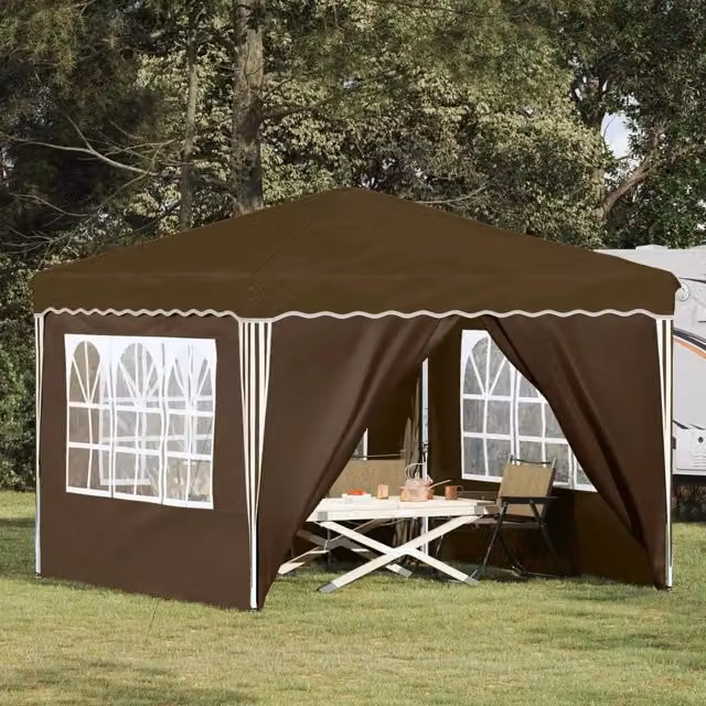 Gazebo pop-up per feste Talpa marrone L/P/H: 288 x 288 x 245 cm
