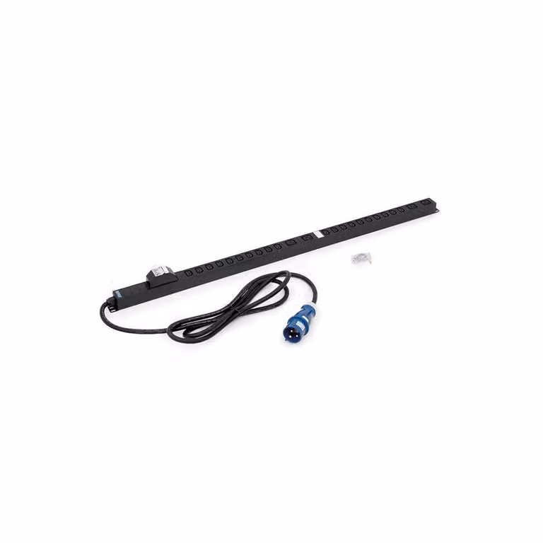Multipresa verticale IEC 13 con interruttore di protezione, 32 A, 3 m