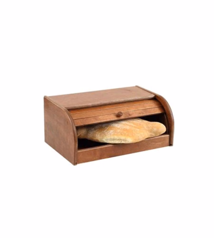 Portapane in legno con serrandina color noce L: 39 cm, P: 25 cm, H: 17 cm – 2