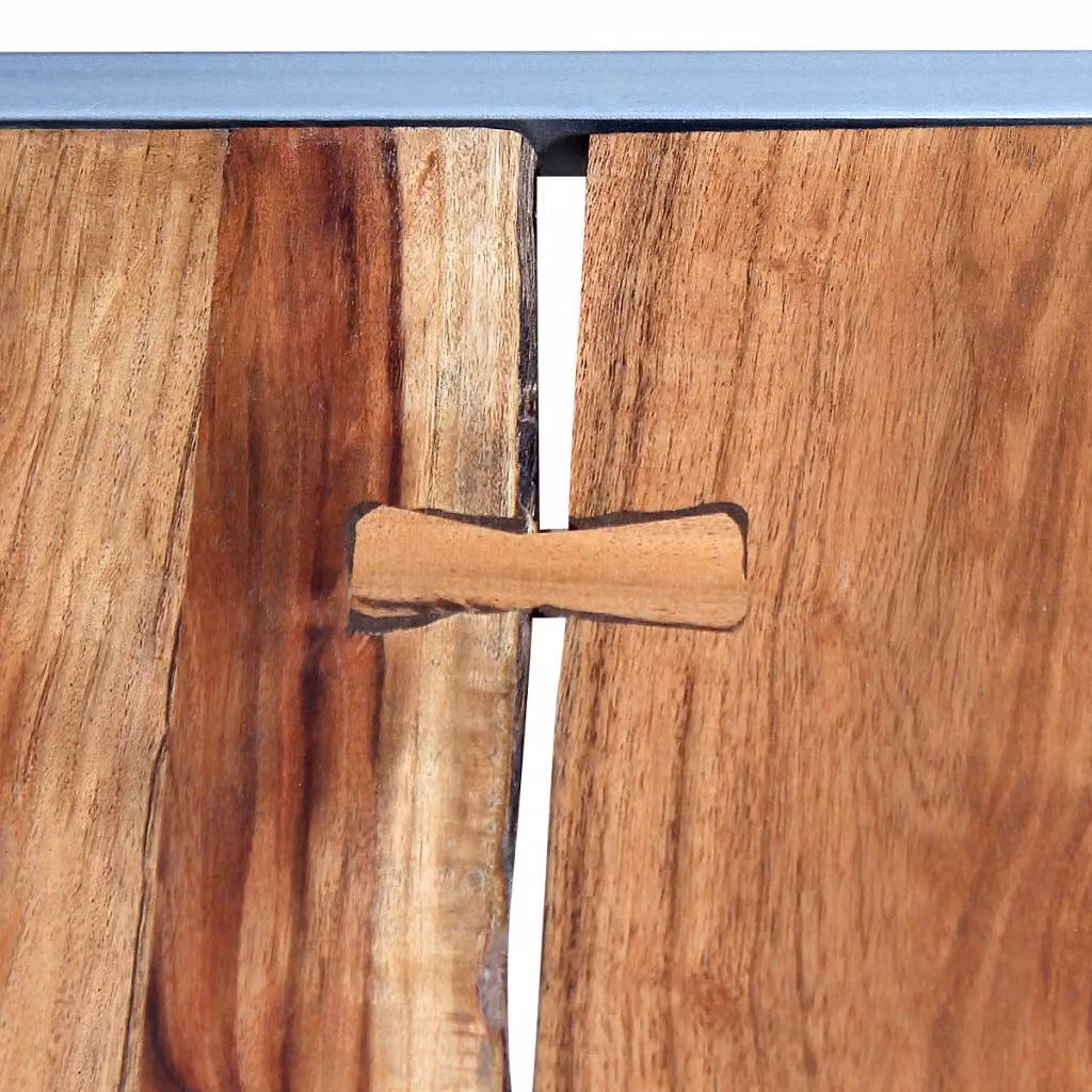 vidaXL Set di 2 tavolini da caffè in legno massiccio di acacia