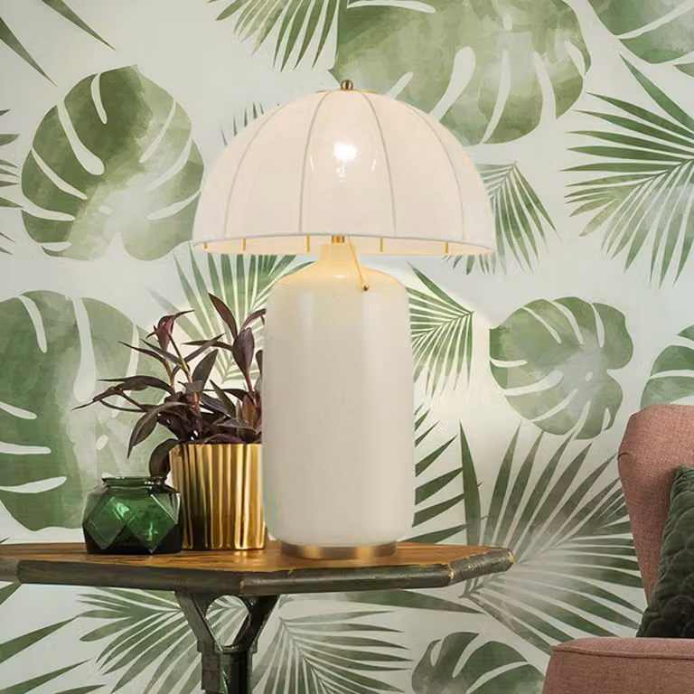 Elstead Lampada da tavolo Crosby, Ottone / Oro, Soggiorno / Sala da pranzo, Metallo, Vintage, Lampada da tavolo