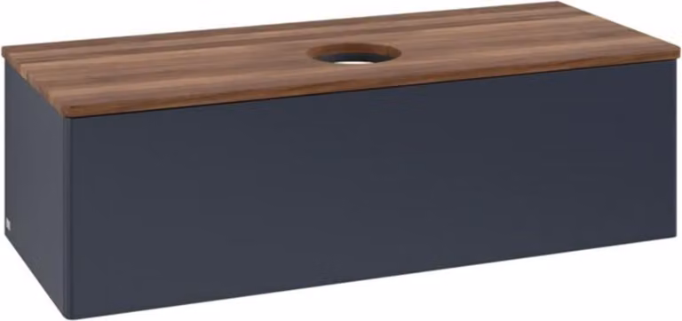 V&B Mobiletto senza struttura frontale, con illuminazione Antao 120x36x50cm, WBP w. wal, md bl. m Lac