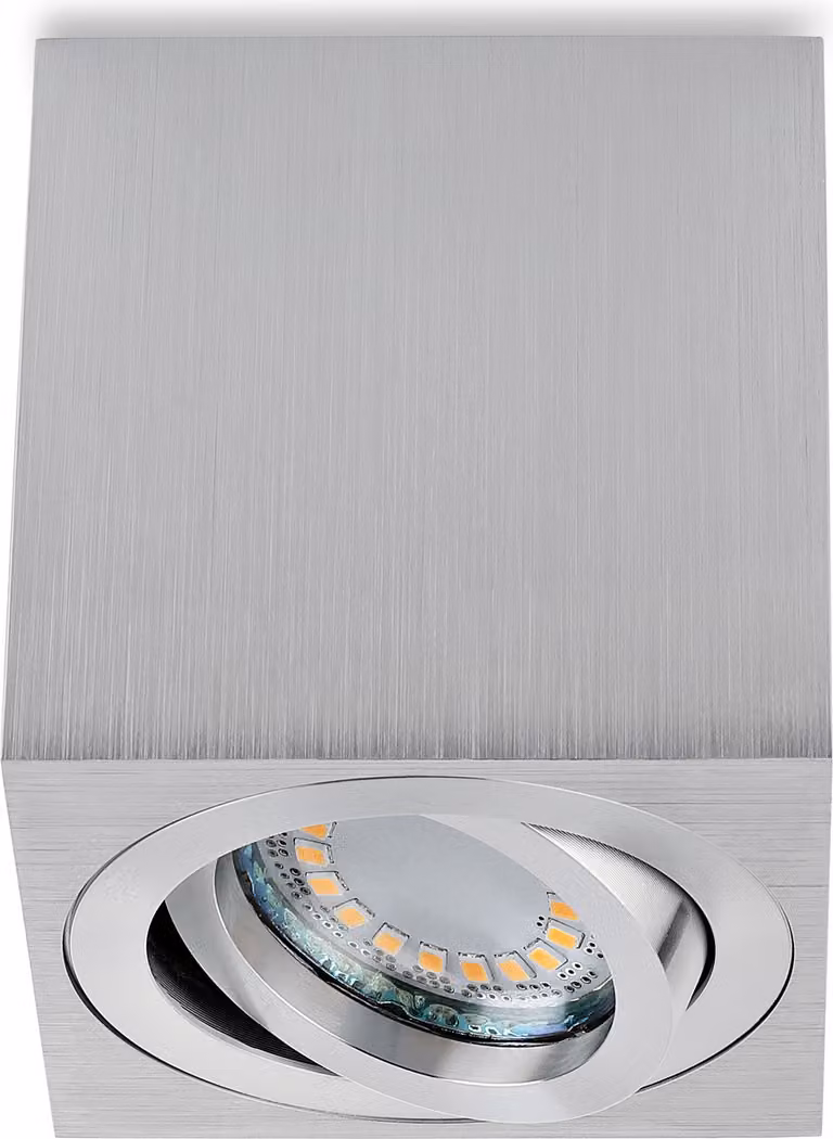 Faretto Sweet LED quadrato Faretto GU10 5W alluminio 80 mm Faretti da soffitto
