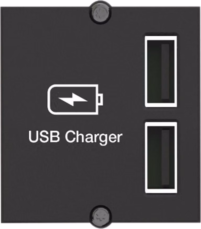 Caricatore doppio BACHMANN USB A/A 15W, 2x tipo A 5V/2,4A GST18, nero, 0,2 m