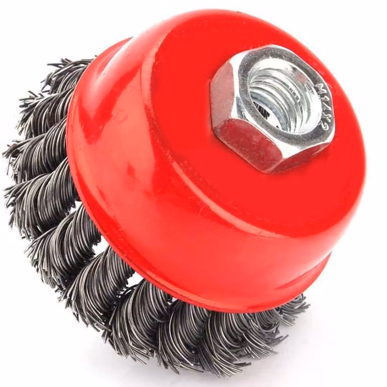Spazzole a disco in metallo - Set da 4 pezzi - Adatte per trapano - Ø 75 mm - Per ruggine e metallo - Resistenti ed efficaci