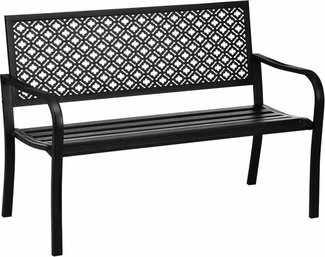 Panchina da Giardino ¨C Minimal ¨C 127x63x83 cm Nero
