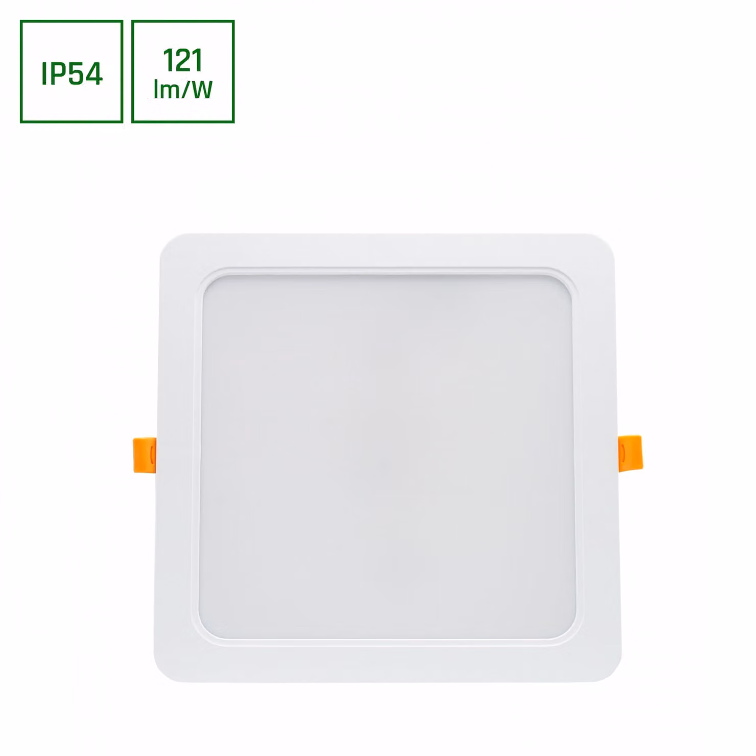 Spectrum LED Lampada da incasso Downlight DURE 3 Bianca quadrata 22x22cm IP54 24W 2900lm Bianco neutro 4000K 110°