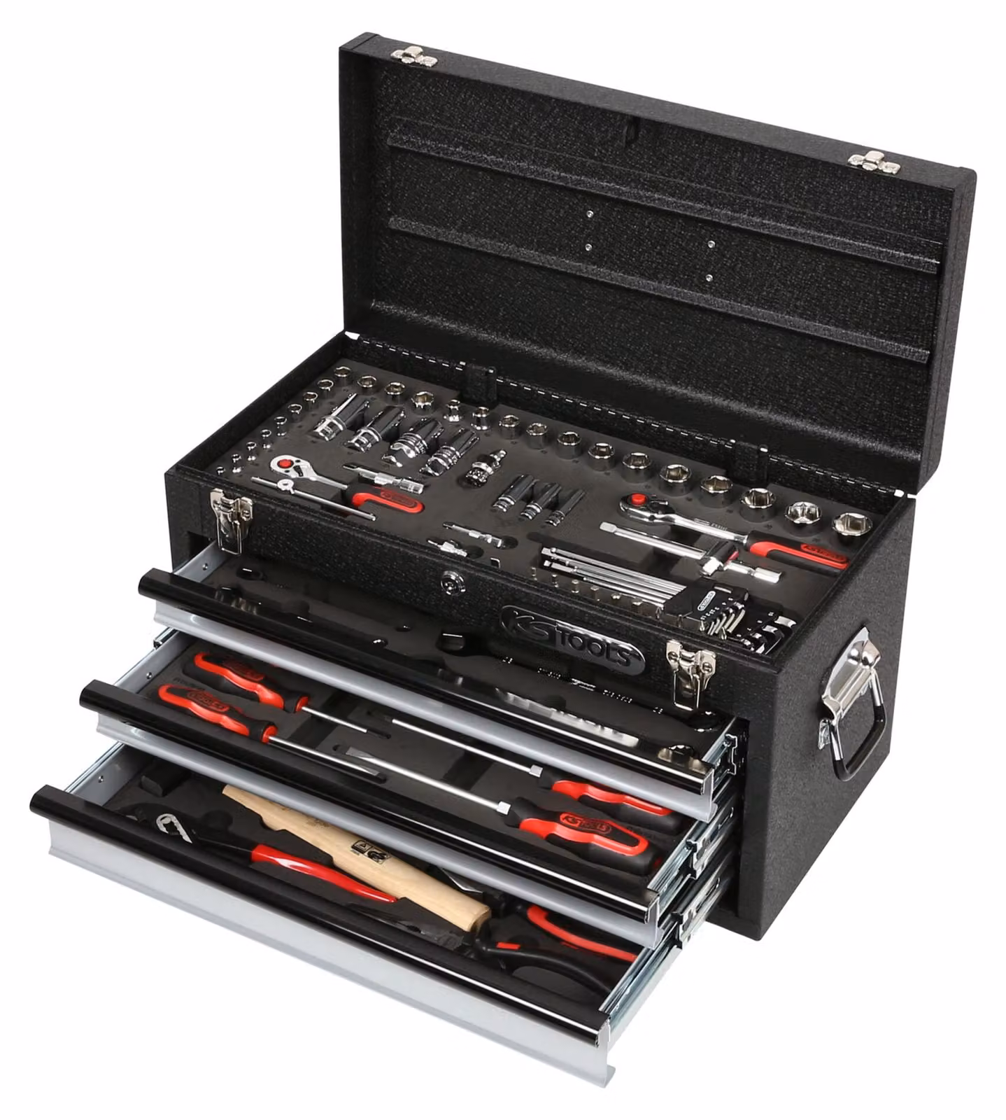 KS TOOLS 1/4"+3/8" CHROMEplus set di utensili universali, 99 pezzi ( 918.0250 )