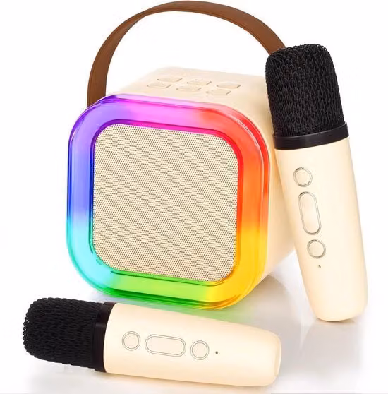 Macchina Karaoke per Bambini con Microfono Beige