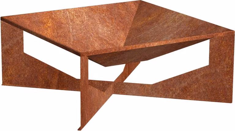 CORGARDEN Vento Caminetto da giardino 70 x 70 x 30 cm, corten CORGARDEN 1015