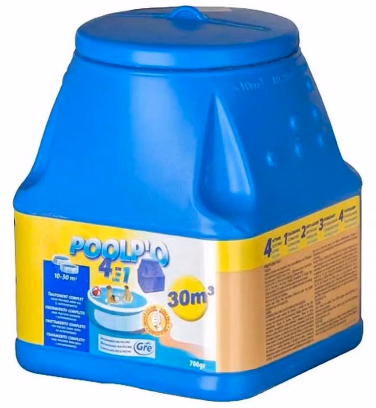 Gre Poolp´o ³ Trattamento multifunzionale 4 azioni 10-30 M Blu 700 g Blu 700 g