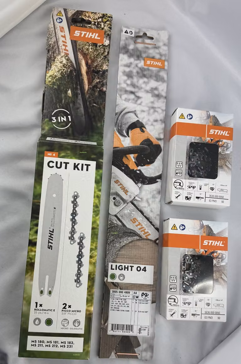 Kit Di Taglio Stihl 4 30050009902 Ms180,Ms181,Ms182,Ms211,Ms212,Ms231,Ms251, 30050004809 + 36360000050