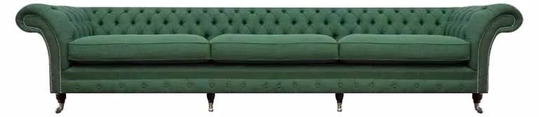Chesterfield Dunkelgrüne Couch Moderner Polster 3-Sitzer Luxus Möbel