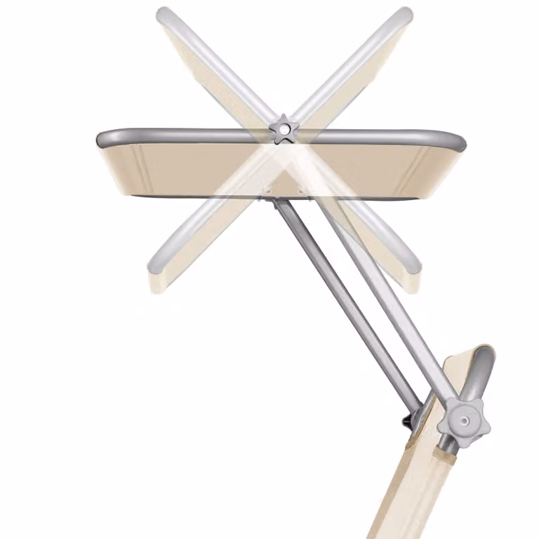 Sdraio Chloé TecTake con 4 posizioni, cuscino poggiatesta regolabile e tasca, beige