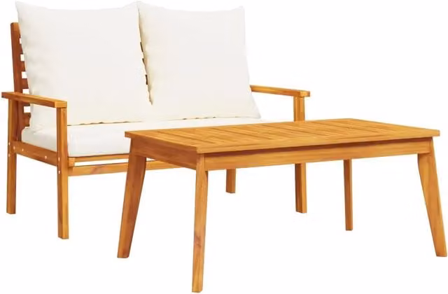 Set da Giardino | Set Salotto da Giardino con Cuscino in Legno Massello di Acacia