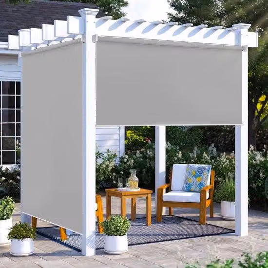 Ombrellone verticale – Prodotto resistente e impermeabile – Grigio – 140 x 240 cm