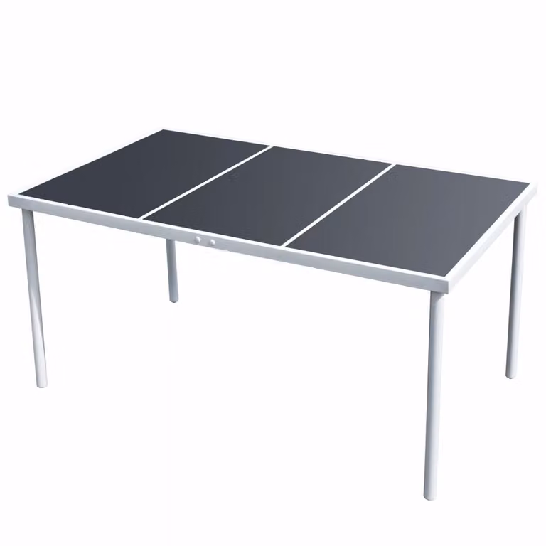 vidaXL Tavolo da pranzo da giardino 150 x 90 x 74 cm nero