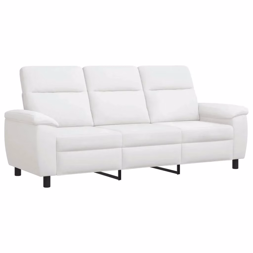 Divano moderno vidaXL in tessuto bianco con struttura in metallo L: 214 cm, P: 90 cm, H: 95 cm – 2