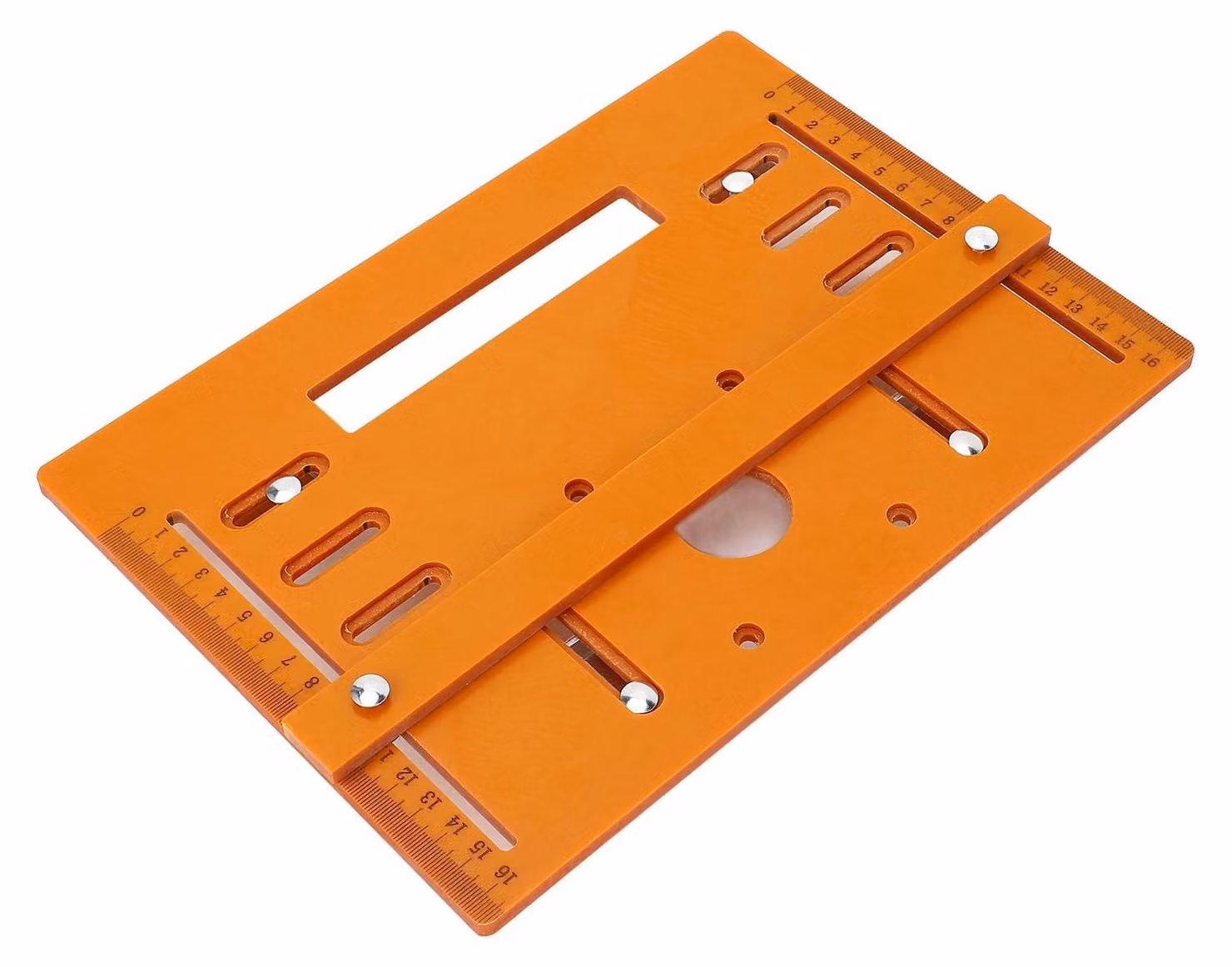 Piastra di base universale per seghe circolari - Materiale: plastica - Supporta tagli inclinati a 45° - Dimensioni: 28x20 cm - Ideale per tagli di precisione - Adatta per la lavorazione del legno