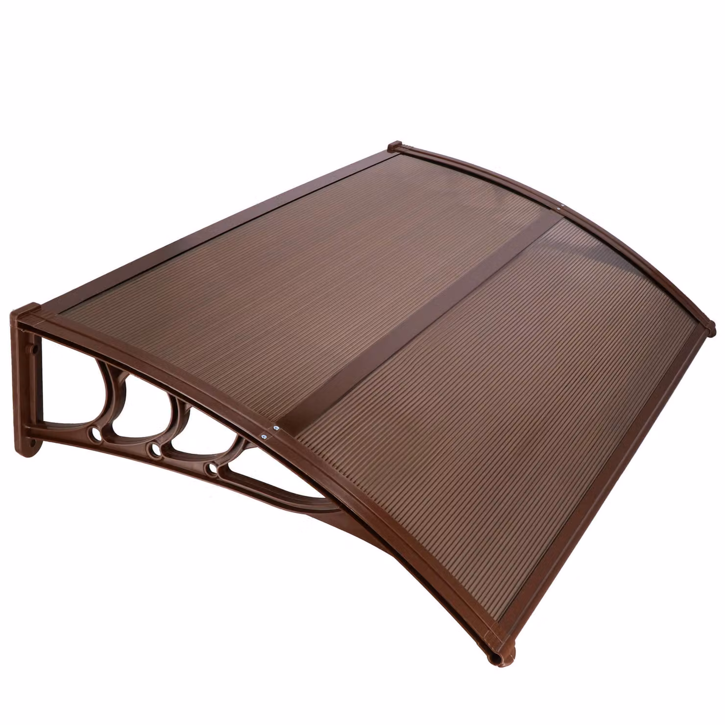 Tenda parasole - Trasparente - Plastica - Resistente ai raggi UV - 150 x 80 cm - Marrone