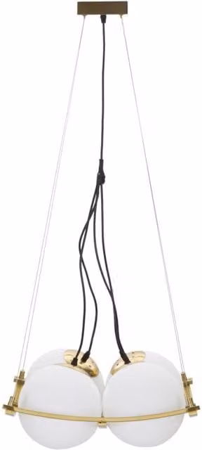 Lampadario a soffitto Japan Square GIORDANOSHOP in metallo e vetro, Oro e Bianco, L 45 cm x P 45 cm x H 20 cm