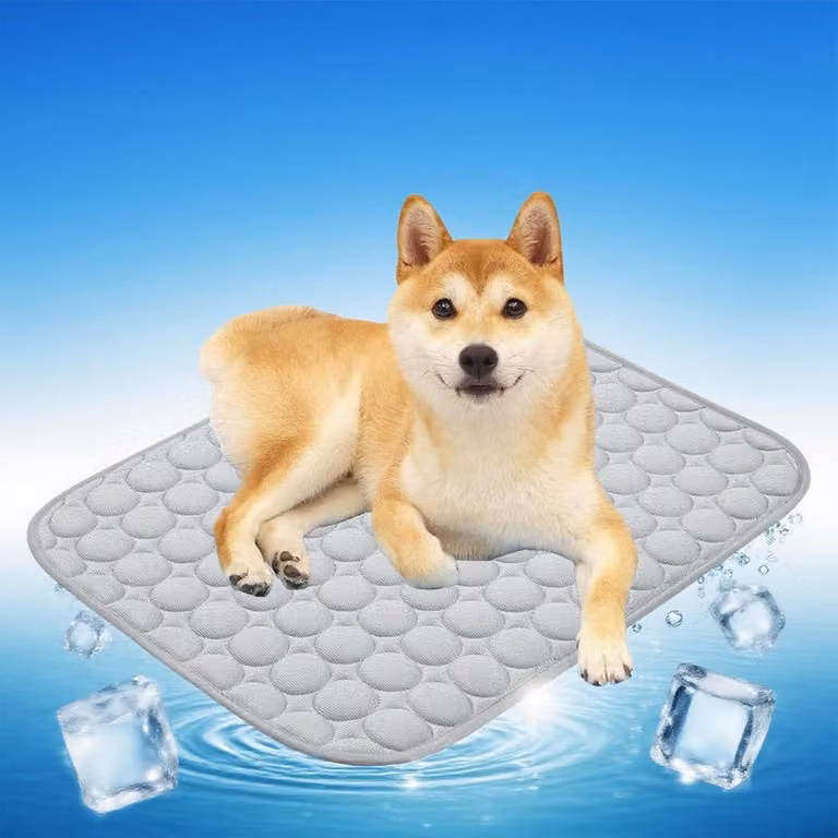 Tappetino refrigerante per cani e gatti, colore argento, taglia XL, 100 x 70 cm, grigio