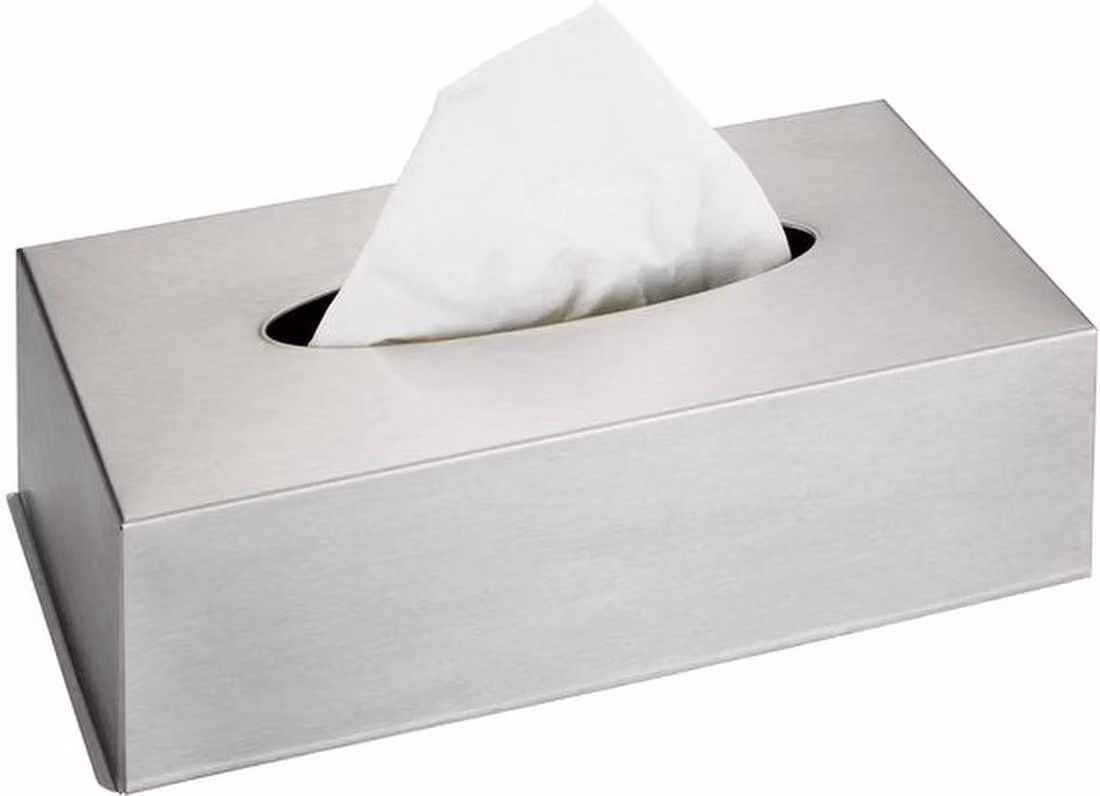 Azomor: eleganti contenitori per tessuti in acciaio inossidabile con finitura lucida, adatti a qualsiasi ambiente