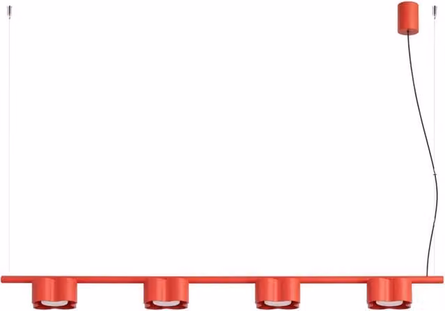 Lampadario OVIO 4 rosso Gx53
