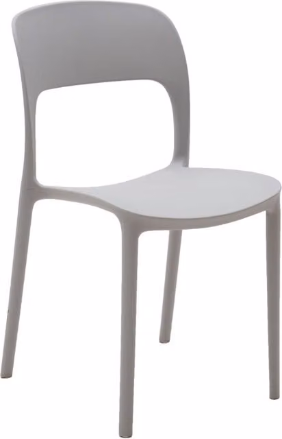 Set di 4 sedie moderne impilabili in polipropilene grigio opaco Mobili 2G