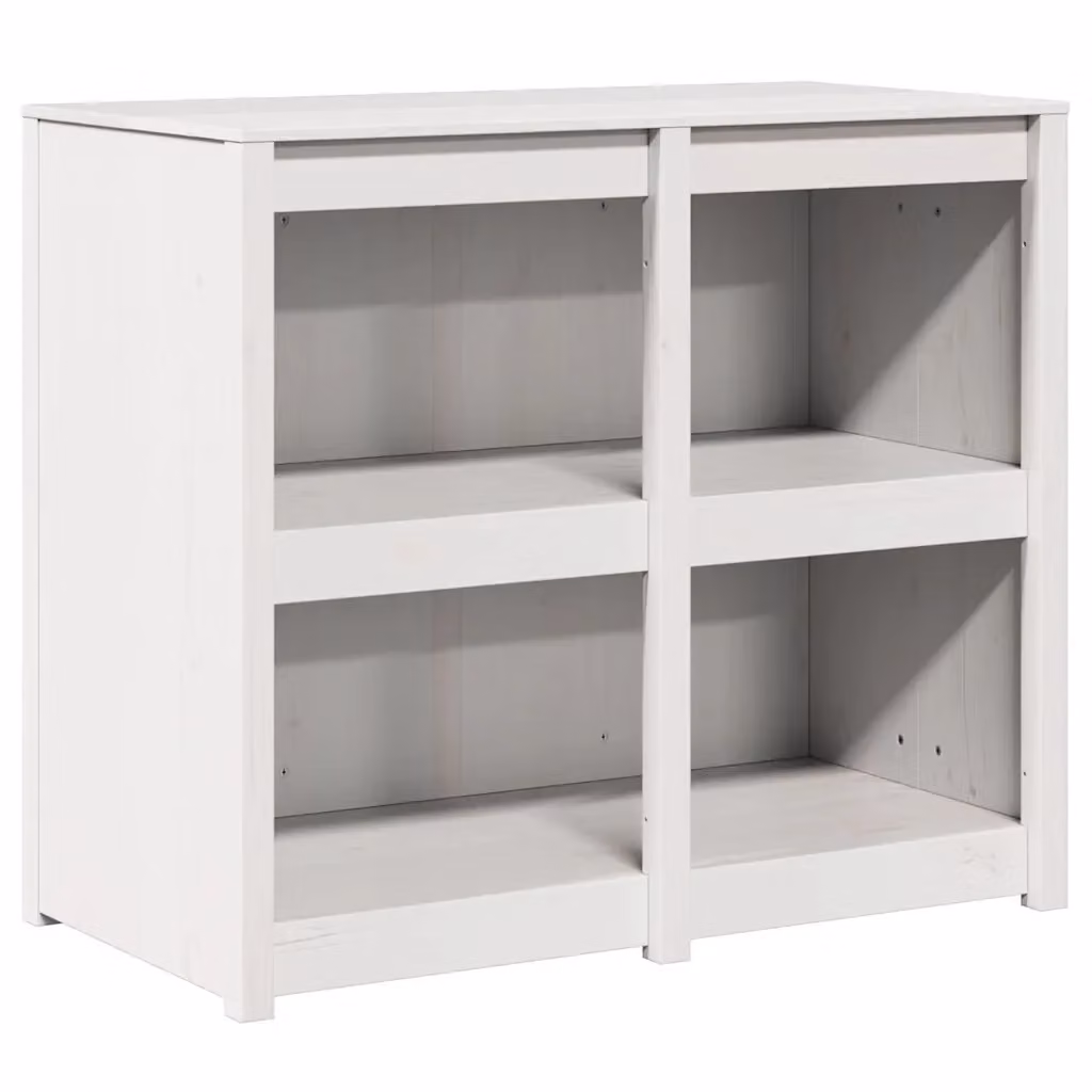 Mobile da cucina vidaXL in pino massello bianco, L 106 x P 55 x H 92 cm – 2