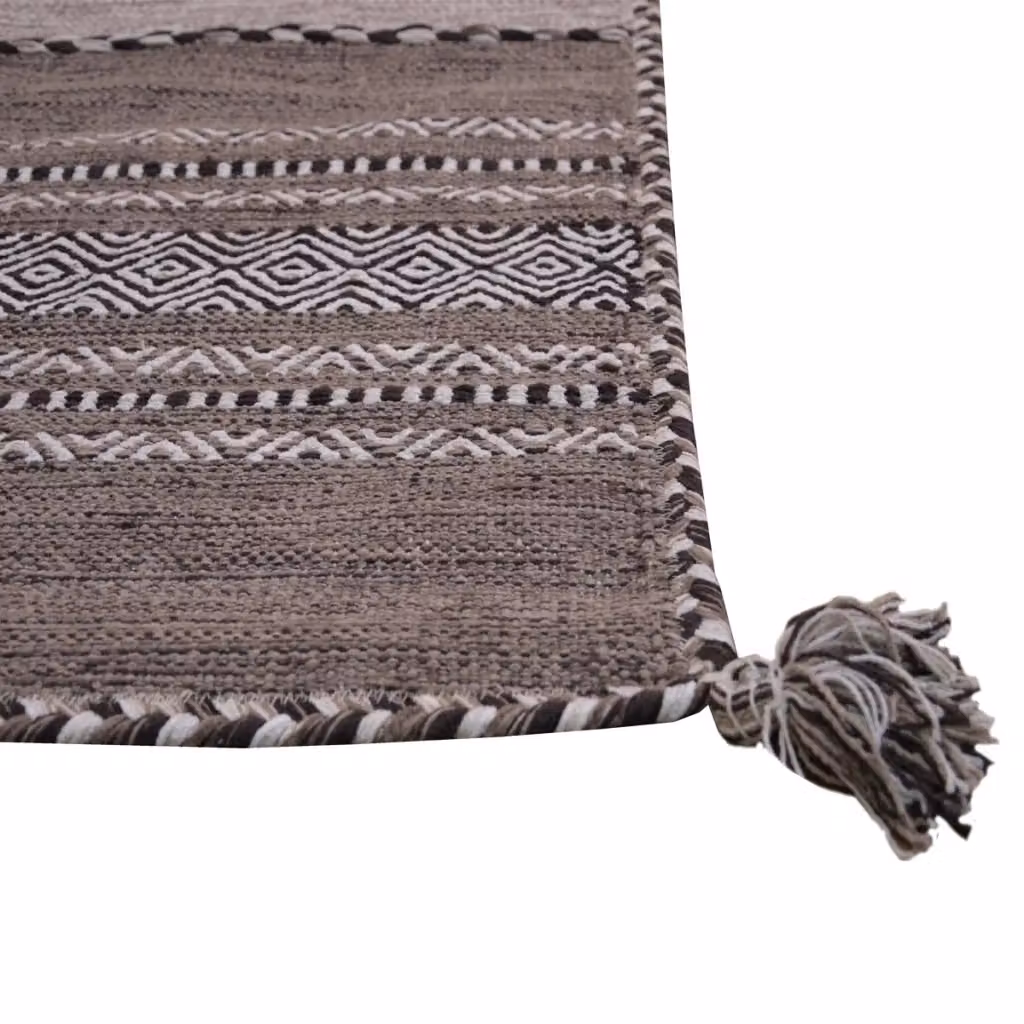 Tappeto Kilim Antique Pierre Tappeti Beige in Cotone e Ciniglia L: 160 cm, P: 230 cm – 2