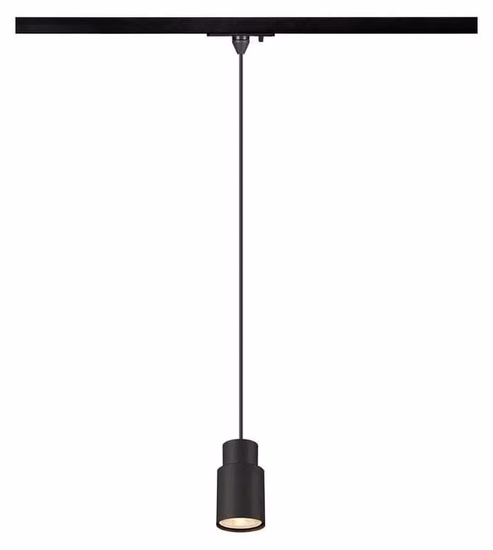 SLV PURI 2.0 Tube, 1 lampada a sospensione, GU10, lunghezza sospensione 200 cm, 1x max. 6W, nero 1008254