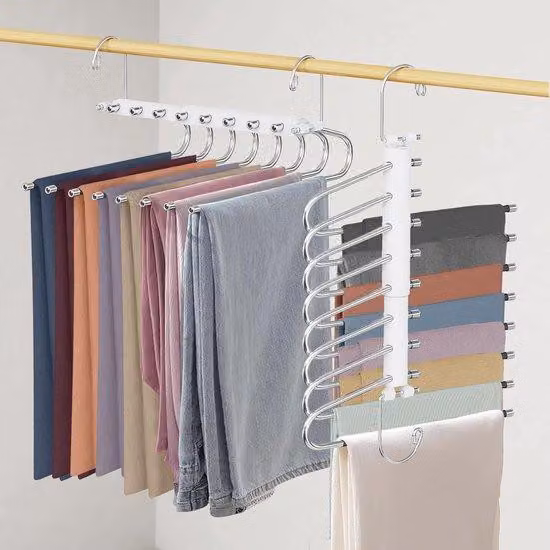 Morsetto metallico per tessuti e tubi, versatile, antiscivolo, composto da 8 parti, salvaspazio