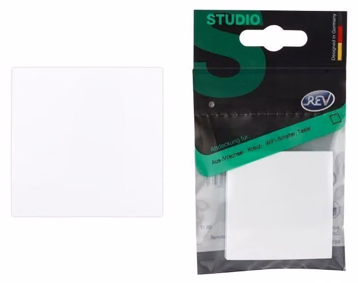 REV Studio bianco Interruttore Cornice Copertura Presa USB Variante Interruttore di cambio/croce/WiFi, pulsante
