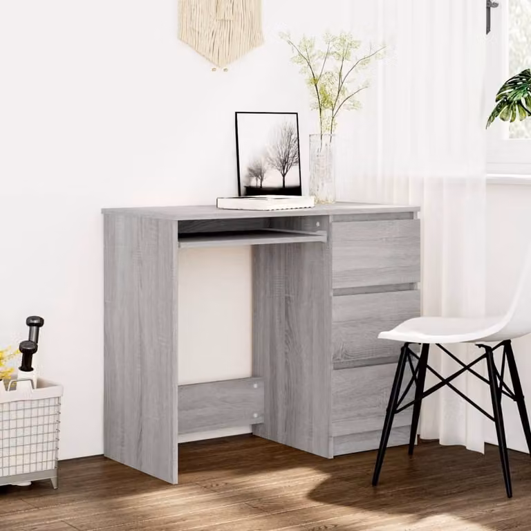 Maison Exclusive - Scrivania Grigio Sonoma 90x45x76 cm Materiale ligneo
