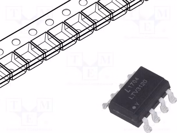 1 x Optoisolatore spento: controllo IGBT 5kV, canali: 1, montaggio superficiale (SMD), 8 LTV-3120S-TA1