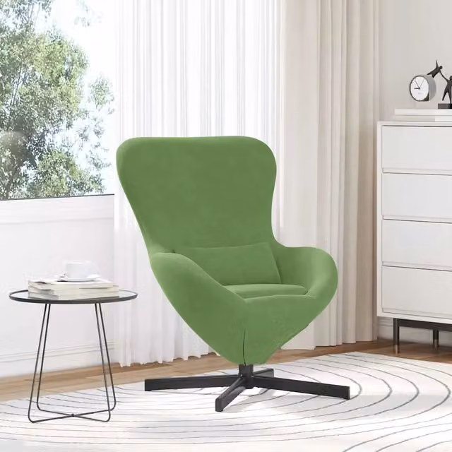 Divano Sedia-Poltrona uovo Verde chiaro 63 x 73 x 90 cm Velluto
